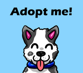 Stylized Dog Adopt Me Card