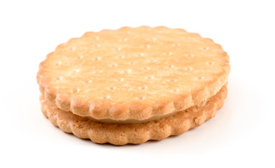 Fototapeta na wymiar cracker cookies isolated on a white background.