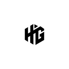 HG H G Letter Logo Design Vector