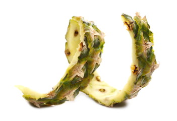 Pineapple peel isolated on white background