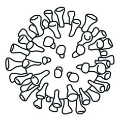 Coronavirus 2019-nCov Virus drawing illustration of worlwide epidemic illness. Corona global probelm spread viral. White background