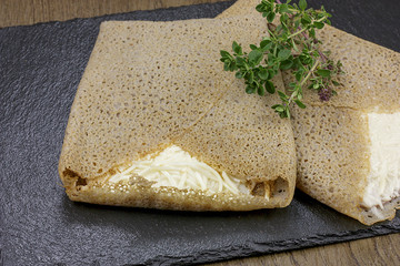 crêpes bretonnes au jambon et fromage