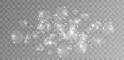 Bubble vector. soap bubble on a transparent background. Vector design.	