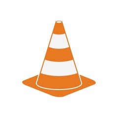 Traffic cone icon symbol Flat vector illustration for graphic and web design.