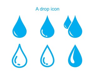 A drop icon symbol Flat vector illustration for graphic and web design.