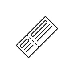 Ticket symbol Flat vector illustration for graphic and web design.