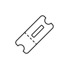 Ticket symbol Flat vector illustration for graphic and web design.