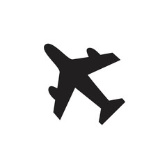 Obraz premium Plane icon symbol Flat vector illustration for graphic and web design.
