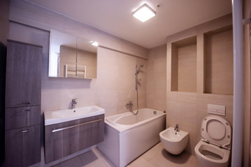 Obraz na płótnie Canvas stylish bathroom interior