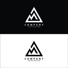 Unique And Creative Monogram A M Symbol Logo Design Vector