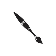 Paint brush icon symbol Flat vector illustration for graphic and web design.