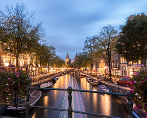 Amsterdam cityscape.