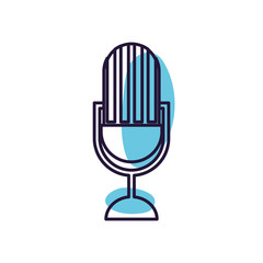 Isolated music microphone line style icon vector design