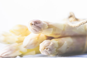 Spargel, Nahaufnahme, Asperagus, Frühling frisch in der Küche. 