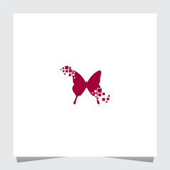 Pixel Butterfly Logo Inspirations Template