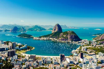 Crédence de cuisine en verre imprimé Brésil Landscape of Rio de Janeiro.