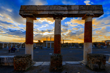 Sunset in Pompeii