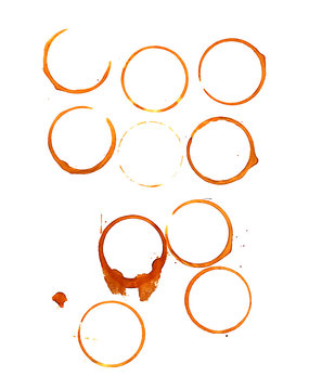 brown coffee ring vector image