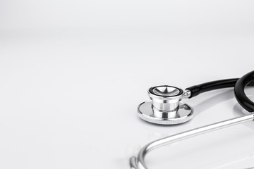 Doctor stethoscope for cardiac on white background