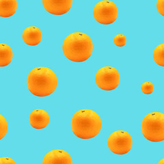 Seamless pattern of orange.Patterns or falling.Repeat object design for gift wrap or wallpaper concept.
