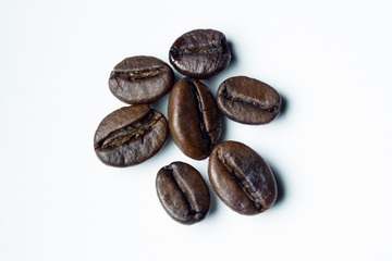 coffee beans on a white background