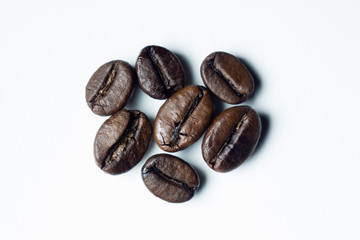 coffee beans on a white background
