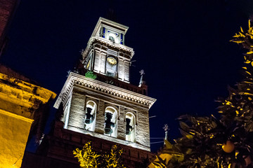 Fototapeta premium Carmona, Spain. The Iglesia de Santa Maria (St Mary Church), in this town in Andalucia in the province of Sevilla