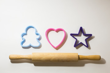 rolling pin and figures for cookies