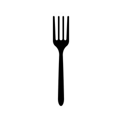 Kitchen fork web icon. Vector stock illustration eps10. Simple outline icon for internet app.