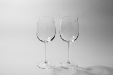 wine glass on a white background