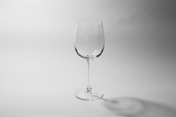 wine glass on a white background