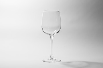 wine glass on a white background