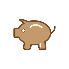 Piggy bank icon vector design template