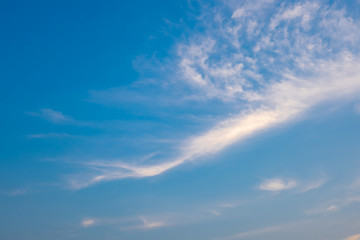 Sky blue or azure sky and clouds is bright white background. Everything lies above surface atmosphere outer space is sky. Cloud is aerosol comprising visible mass  liquid, for creative design graphic