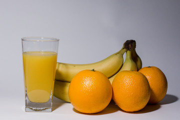 multivitamin juice near fruits