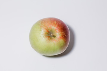 ripe apple on a white background