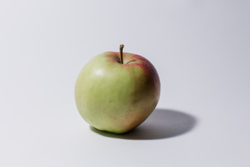 ripe apple on a white background