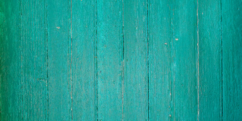 Wooden plank vintage green painted old wood texture background