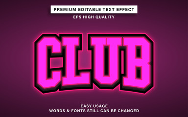 club text style effect