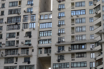 Modern residential area in Kiev. Exterior.  Kiev , Ukraine