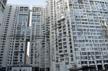 Modern residential area in Kiev. Exterior.  Kiev , Ukraine