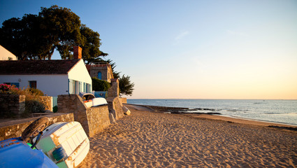 Plage du Viel sur l'île de Noirmoutier en Vendée, France.
