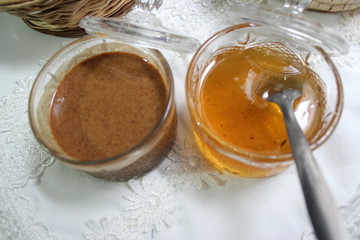 Honey and Amlou, Moroccan product.
