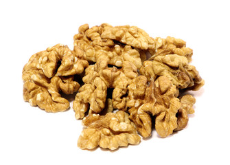  Walnut isolated on white background .