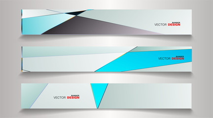 A set of modern vector banners with a rectangular design background