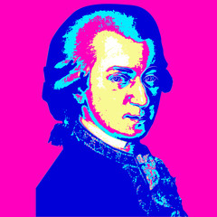 Wolfgang Amadeus Mozart - pop art