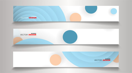 A set of modern vector banners with a rectangular design background