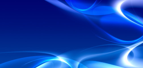 Abstract blue background, wave, veil texture - computer generated