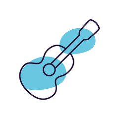 Isolated music guitar instrument line style icon vector design