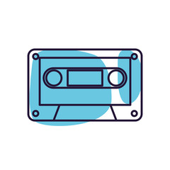 Isolated music cassette line style icon vector design